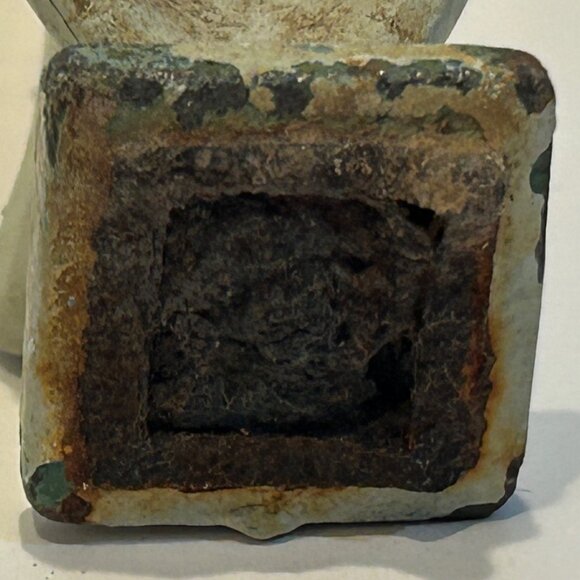 Old Iron Fence Painted Finial Ball Tip Quad Spear VINTAGE - Picture 7 of 7